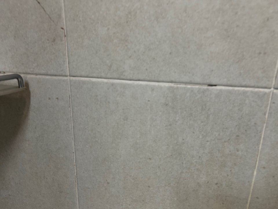 윗집 벽 타일 한 칸 메지 상태가 많이 안 좋았습니다